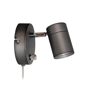 By Rydéns wandlamp Correct, grijs, metaal, GU10