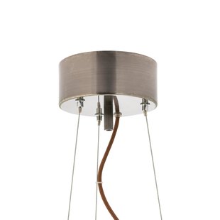 Gemma hanglamp, bruin, glas, staal, E27 - By Rydéns - Eetkamer - 1 lamp
