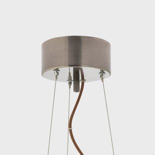 By Rydéns hanglamp Gemma, bruin, staal, glas, E27