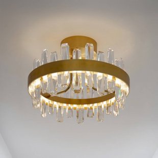 Triumph LED plafondlamp, messing/helder, metaal, glas, 2.700 K - By Rydéns - Woonkamer - Modern - 1 lamp