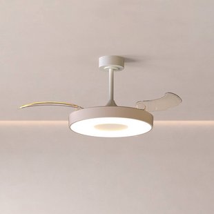 Mantra Iluminación Smart LED plafondventilator Coin, beige/wit, DC, stil, CCT