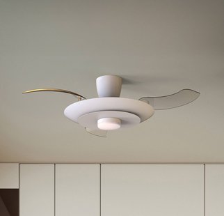 Mantra Iluminación LED plafondventilator Kyoto, wit, DC, stil, CCT, 106 cm
