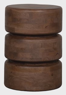 LABEL51 Ronde Bijzettafel Milly Naturel Mangohout, 35cm
