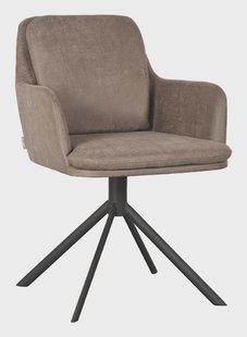 LABEL51 Draaibare Eetkamerstoel Joy Micro Suede - Taupe
