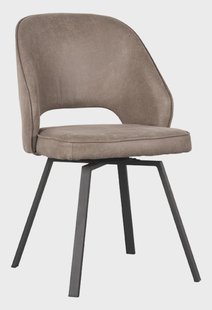 LABEL51 Draaibare Eetkamerstoel Lewis Micro Suede - Taupe