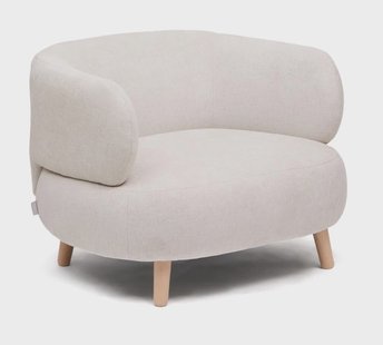 Kave Home Fauteuil Luisa Chenille - Pearl