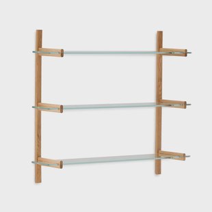 Kave Home Wandrek Sitra Eikenhout en glas, 98 x 110cm - Naturel