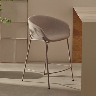 Kave Home Barkruk Yvette - Beige (zithoogte 65cm)