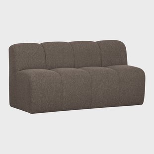 WOOOD Eetkamerbank Mojo Bouclé, 164cm - Bruin Melange