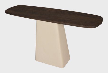 Brix Sidetable Mylon Mangohout en gecoat staal, 140cm - Bruin