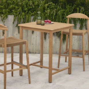 Kave Home Bistrotafel Sori Acaciahout, 78 x 78cm - Beige - Vierkant
