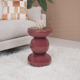 Brix Ronde Bijzettafel Dex 33cm - Maroon