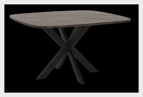 Tower Living Eettafel Silvi Mangohout, 130 x 130cm - Zwart - Ovaal