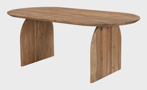 Artistiq Ovale Eettafel Sequia Acaciahout, 200 x 100cm - Bruin - Ovaal