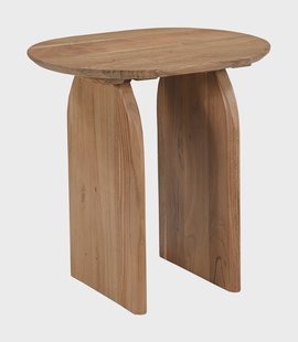 Artistiq Ovale Bijzettafel Sequia Acaciahout, 60 x 45cm - Bruin - Rond