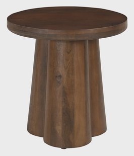Artistiq Ronde Bijzettafel Effrey Mangohout, 50cm - Bruin