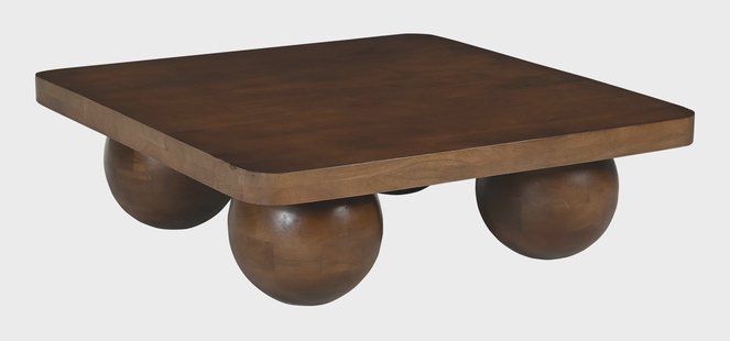 Artistiq Salontafel Ambur Mangohout, 90 x 90cm - Bruin - Vierkant