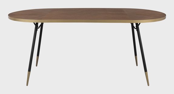 ZILT Eettafel Raziel, 200 x 90cm - Hout - Ovaal