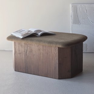 Nohr Hocker Laquette Linnenlook en mokka - Bruin