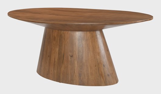 Artistiq Ovale Eettafel Elicia Mangohout, 210 x 100cm - Bruin - Ovaal