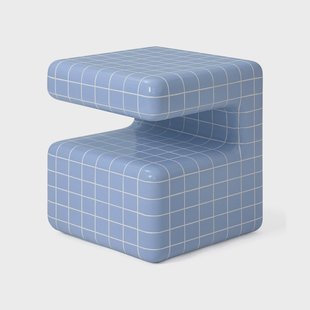Jesper Home Bijzettafel Takamu 45 x 45cm - Cashmere Grid - Vierkant
