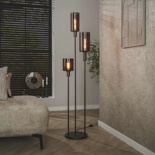 LifestyleFurn Vloerlamp Deatra 3-lamps - Sienna Bruin