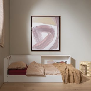 WOOOD Hoekbed Carter Grenenhout, 90 x 200cm - Wit