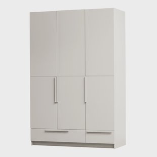 WOOOD Kledingkast Pure Grenenhout, 3-deurs - Dust