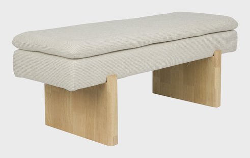 ZILT Halbank Chava Bouclé, 120cm - Naturel