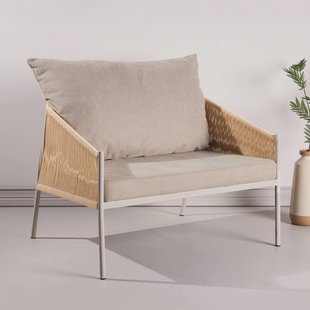 Nohr Fauteuil Lynden Linnenlook en touw - Beige