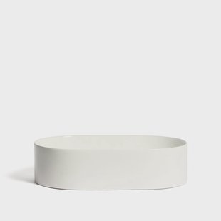 Kave Home Ovale Waskom Ovara Keramiek, 50 x 31cm - Wit