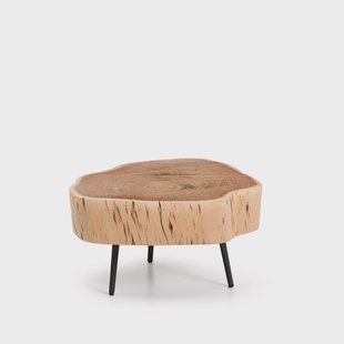 Kave Home Salontafel Tanive Acaciahout, 47 x 49cm - Naturel - Organisch