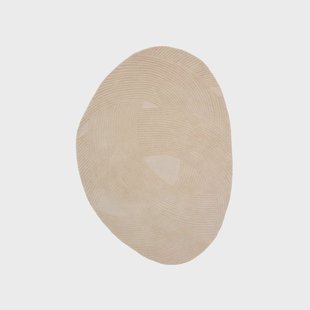 Kave Home Ovaal Vloerkleed Domm Wol, 160 x 230cm - Beige - Organisch