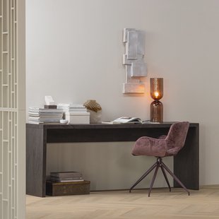 WOOOD Sidetable/Bureau Maan MDF, 200cm - Donkerbruin
