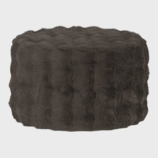 WOOOD Poef Olven Fluffy stof - Bruin
