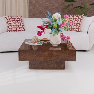 Dutchbone Vierkante Salontafel Quinn 90 x 90cm - Walnoot