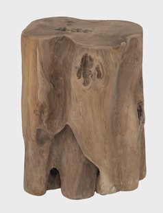 MUST Living Bijzettafel Bob Teakhout, 30cm - Bruin