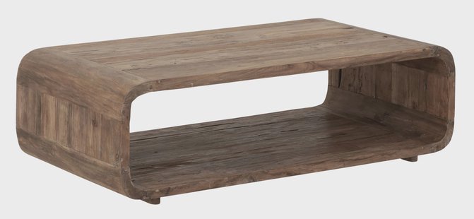 MUST Living Salontafel Corso Teakhout, 120 x 60cm - Bruin - Ovaal