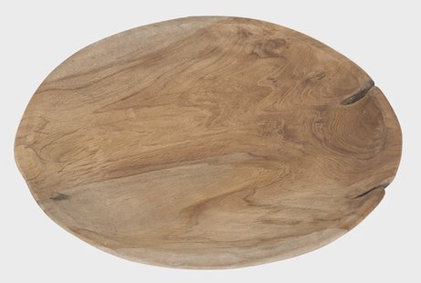 MUST Living Dienblad Mebabu Teakhout, 40 x 45cm - Naturel