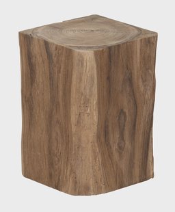 MUST Living Bijzettafel Rio Teakhout, 25 x 25cm - Bruin - Vierkant