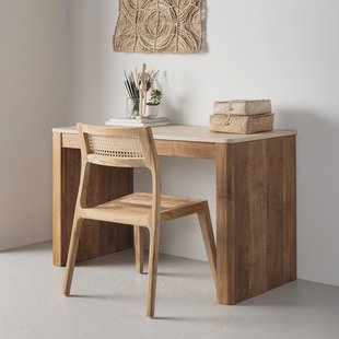 DTP Home Bureau Bliss Teakhout en mortex, 120 x 60cm - Bruin