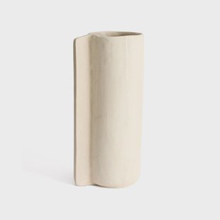 Kave Home Vaas Mireni Papier-maché, 67cm - Wit