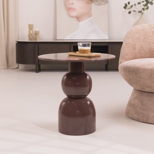 Brix Ronde Bijzettafel Wes 50cm - Roest