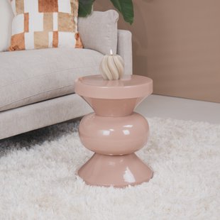 Brix Ronde Bijzettafel Ole 36cm - Vintage Roze