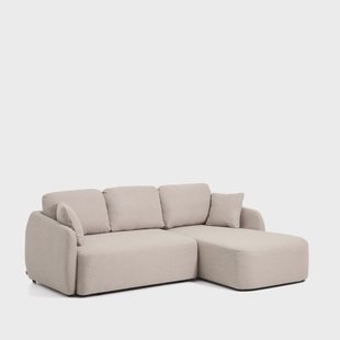 Kave Home 3-zits Lounge Slaapbank Laira Rechts, Chenille - Beige