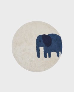Kave Home Rond Vloerkleed Tandani Olifant, 100cm - Meerkleurig