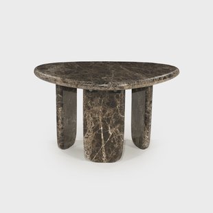 Eleonora Organische Salontafel Devin Marmer, 65 x 56cm - Bruin