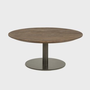 Eleonora Ronde Salontafel Esila Mangohout, 80cm - Bruin