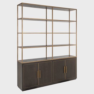 Richmond Wandkast Carter Eiken en metaal, 220 x 180cm - Bruin