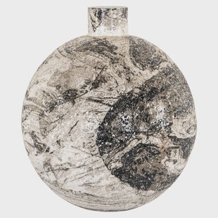 Richmond Vaas Delisha 40cm - Zwart/Wit